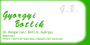 gyorgyi botlik business card